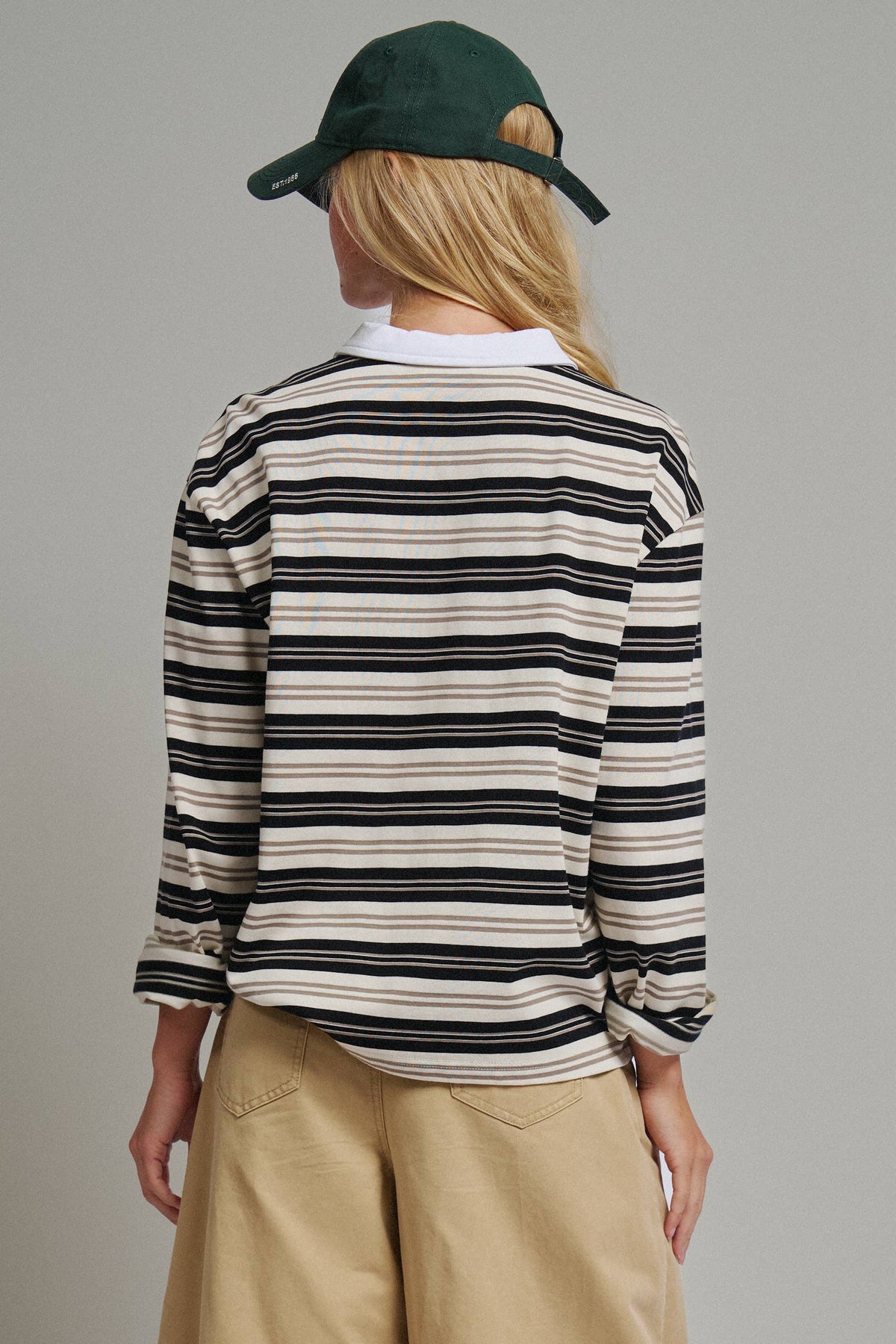 Rae Striped Rugby Polo
