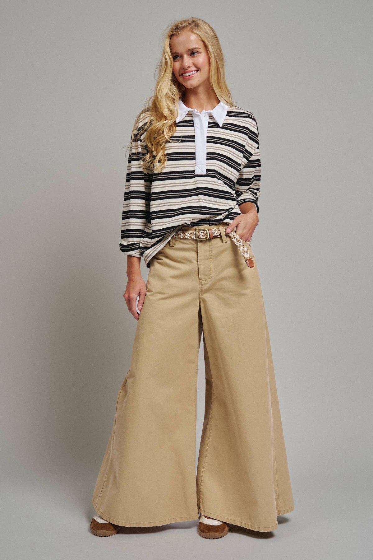 Rae Striped Rugby Polo