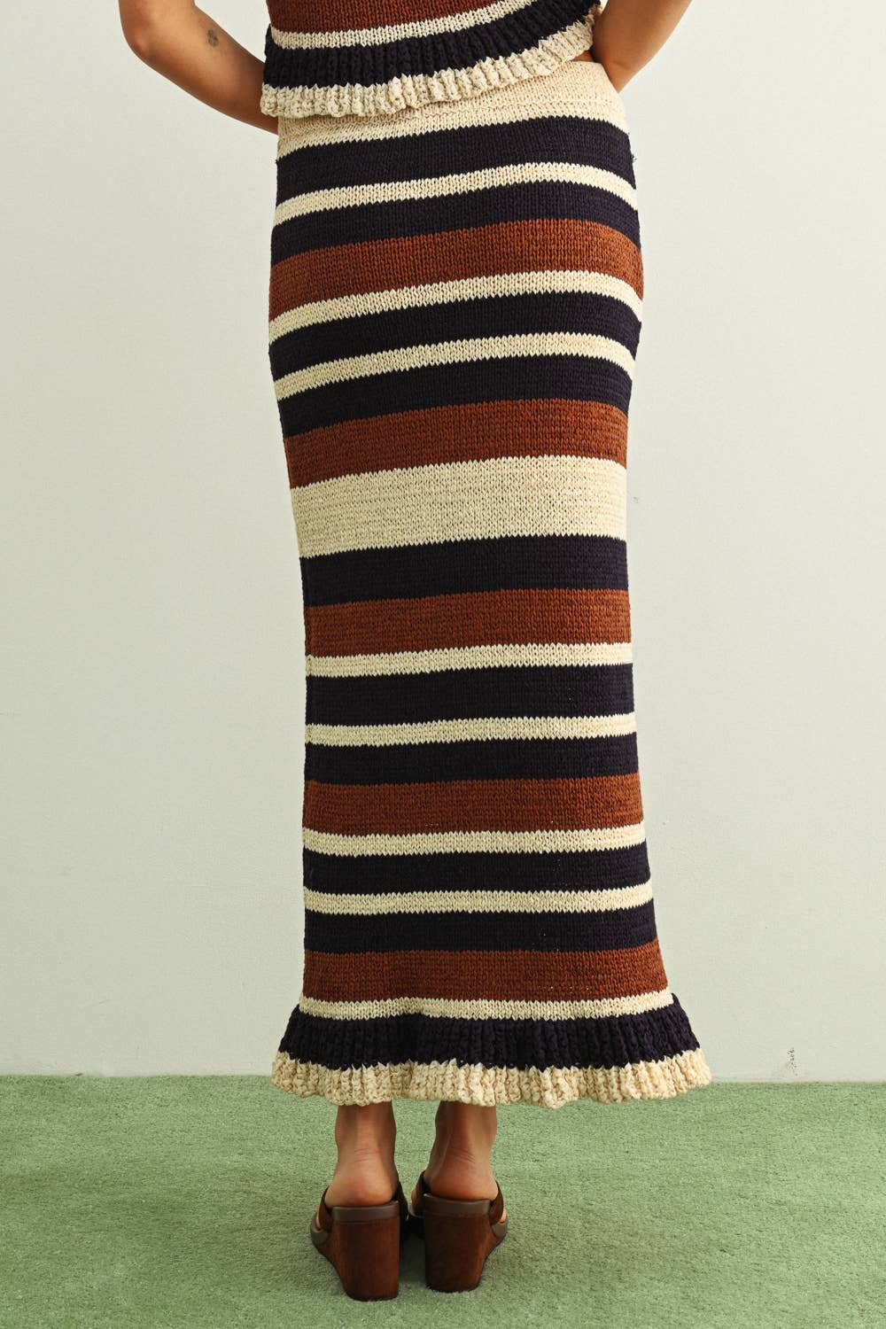 Finn COLOR BLOCKED KNIT SKIRT