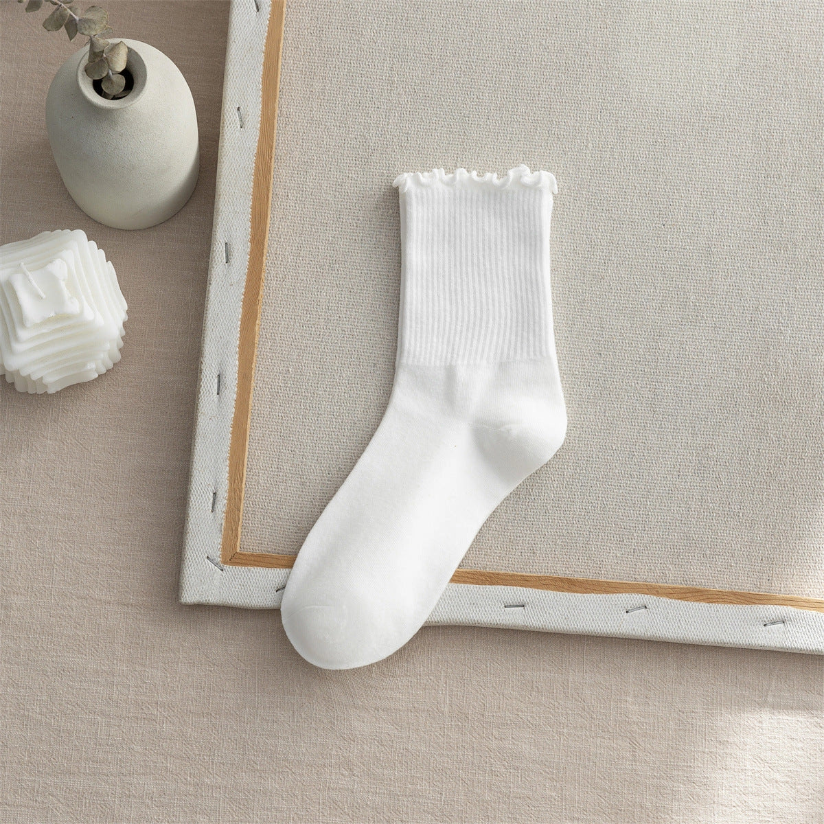 DG Flounce Socks in White image 0