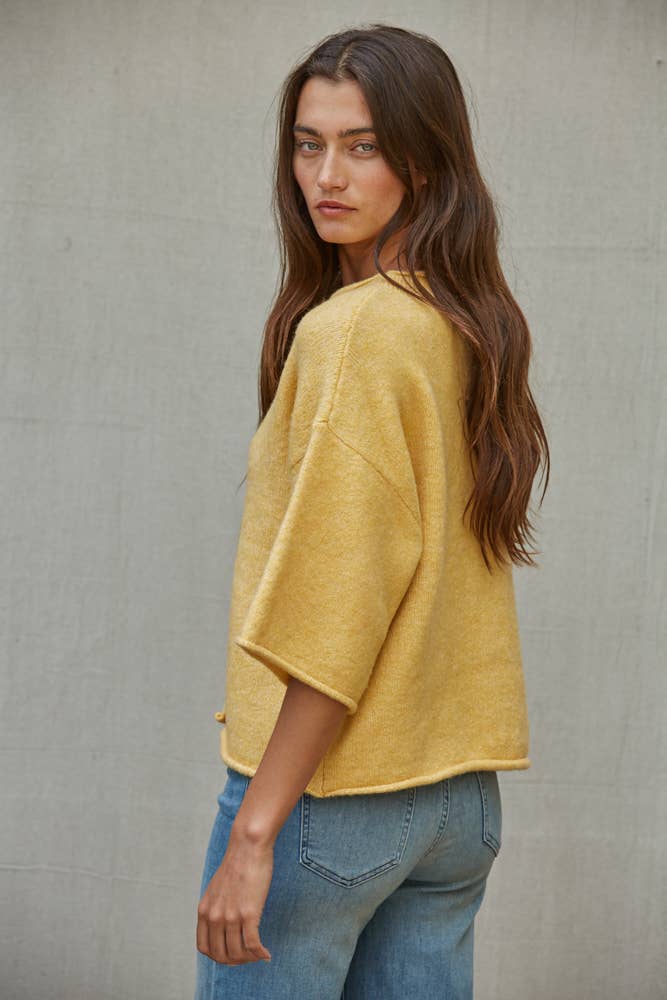 Knit Quarter Sleeve Sweater