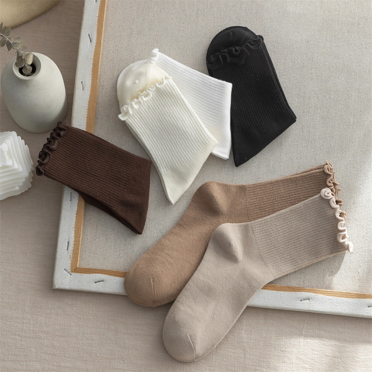 DG Flounce Socks in White image 3