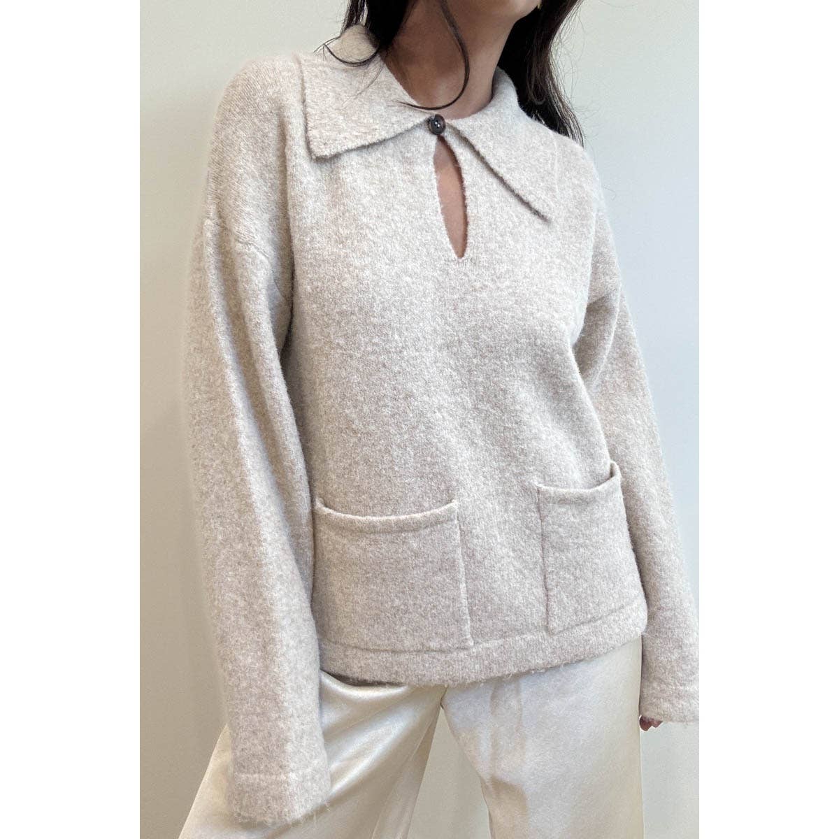 Clem Oversized Collar Sweater