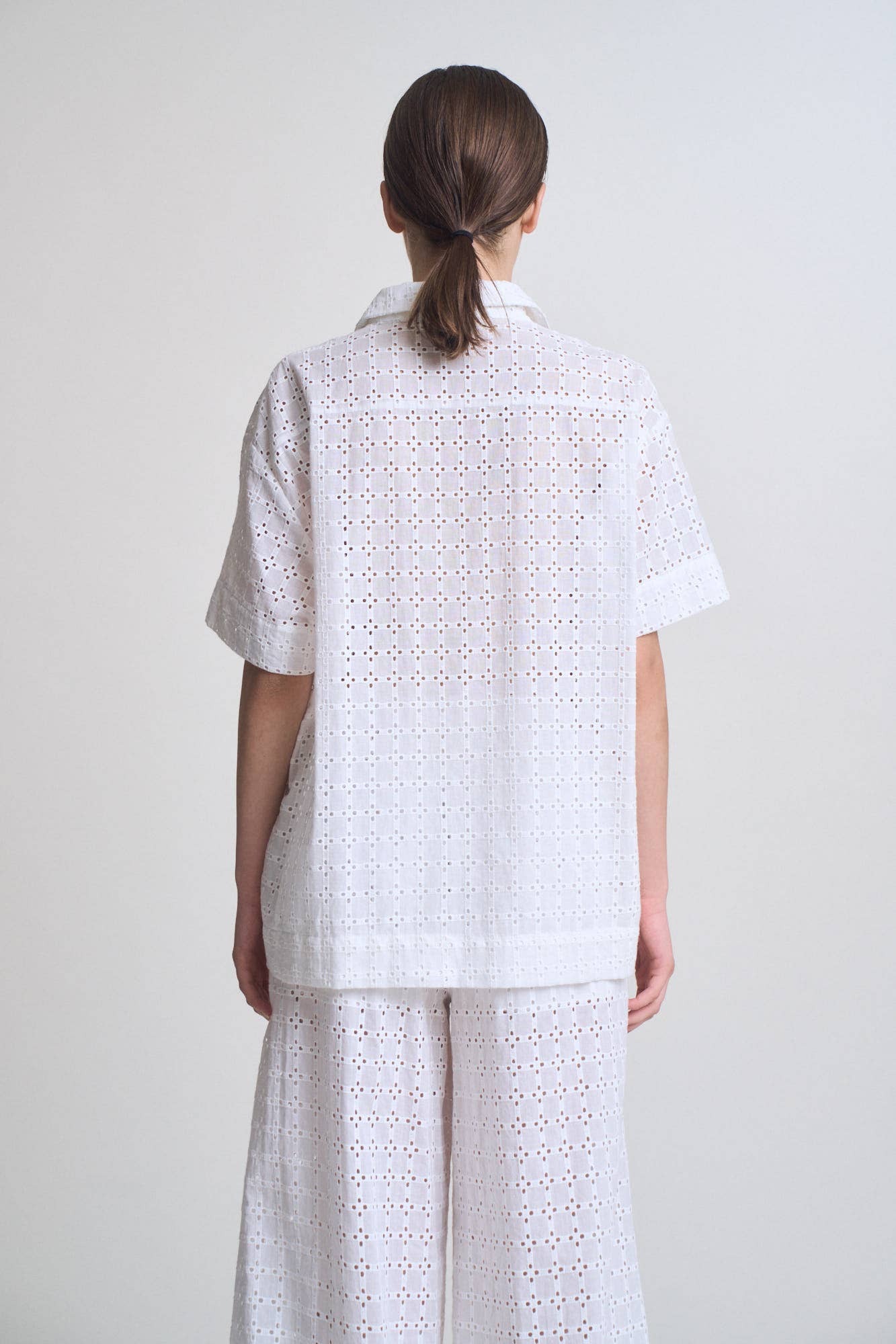 SQUARE EYELET SHIRT