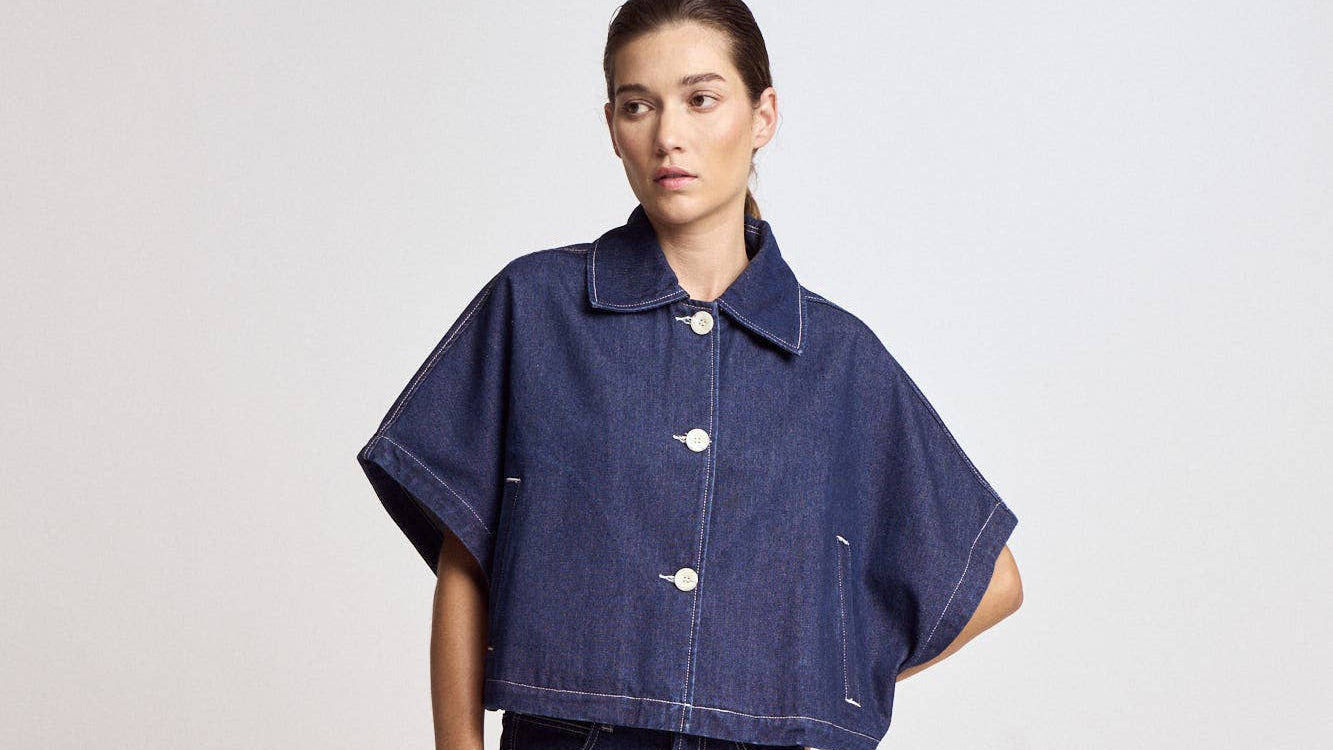 Maria BATWING SLEEVE DENIM SHIRT