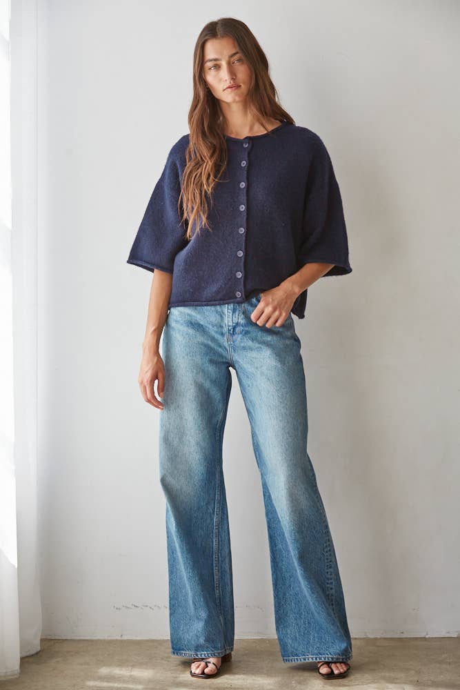 Knit Quarter Sleeve Sweater