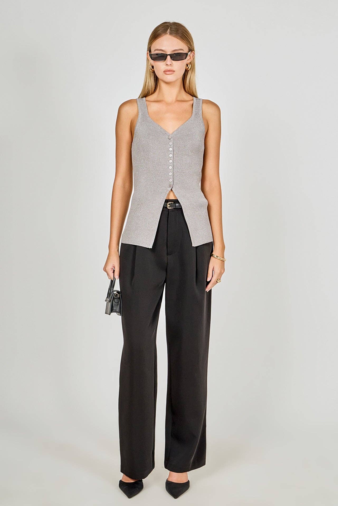 Knit Sleeveless Long Top