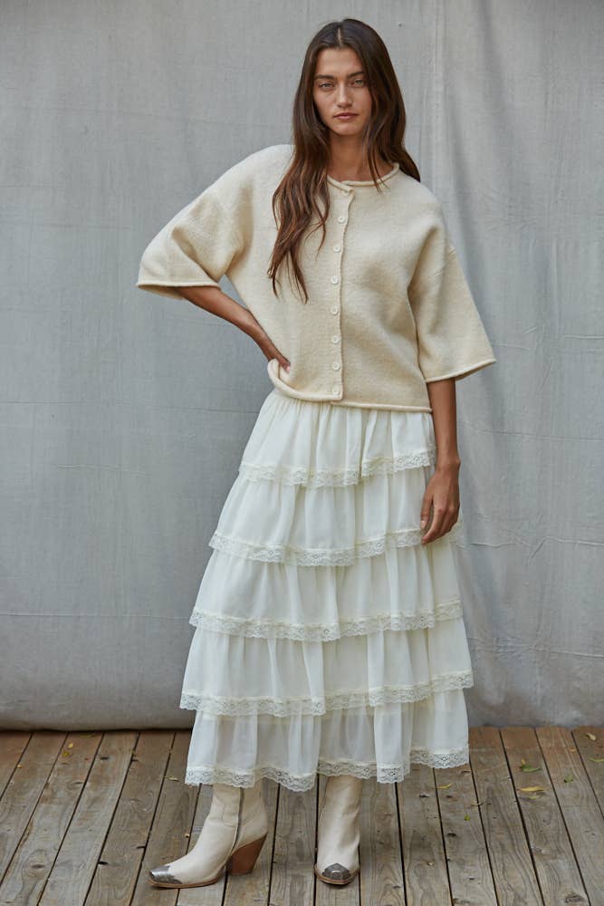Knit Quarter Sleeve Sweater