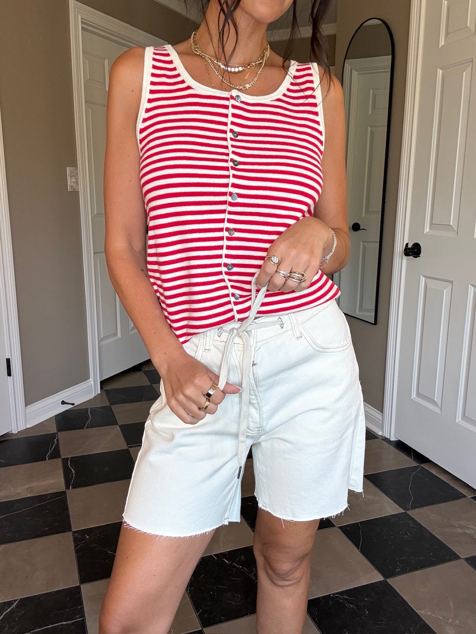 Mia Striped Knit Tank