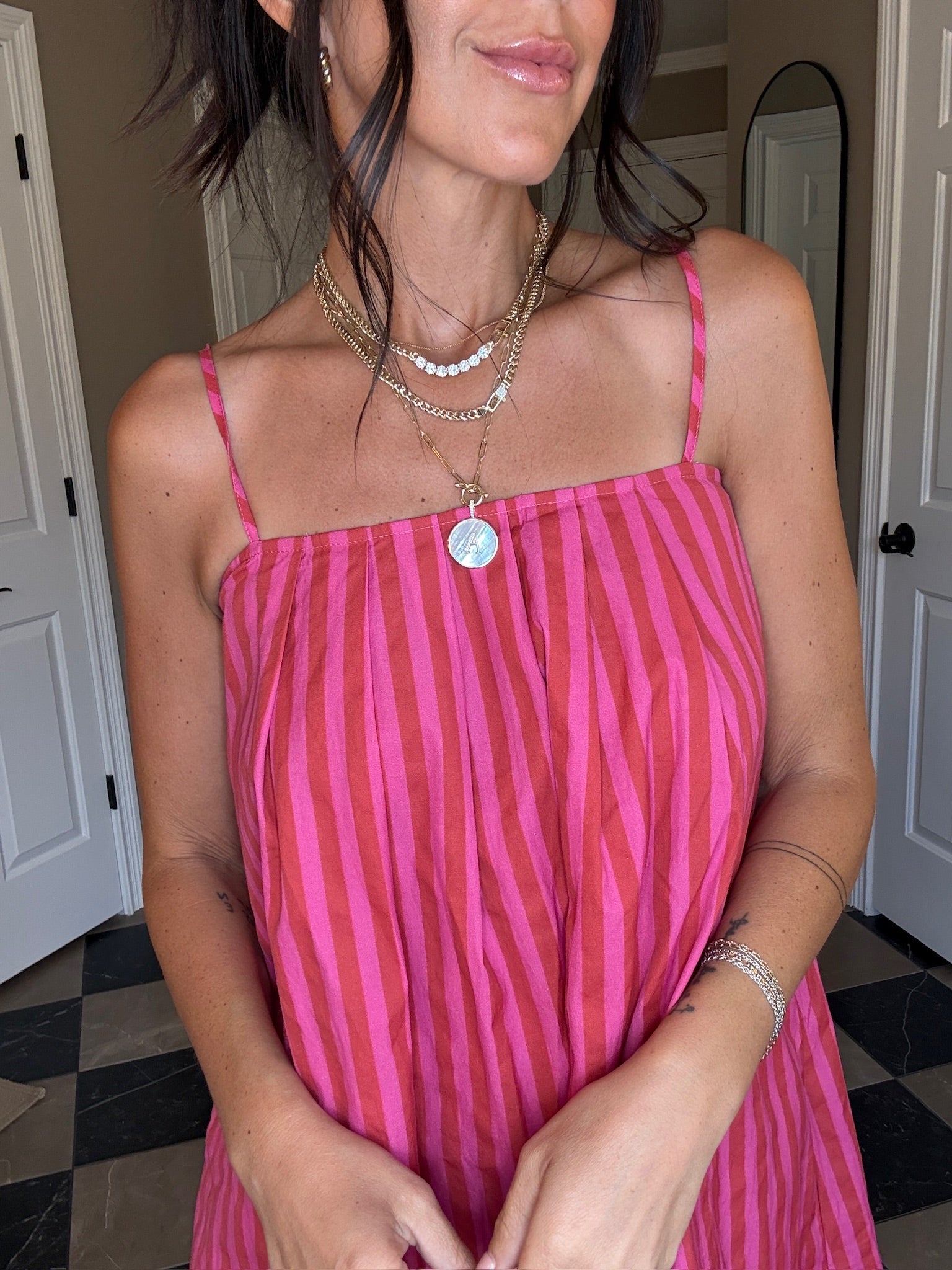 Candy Striped Mini Dress
