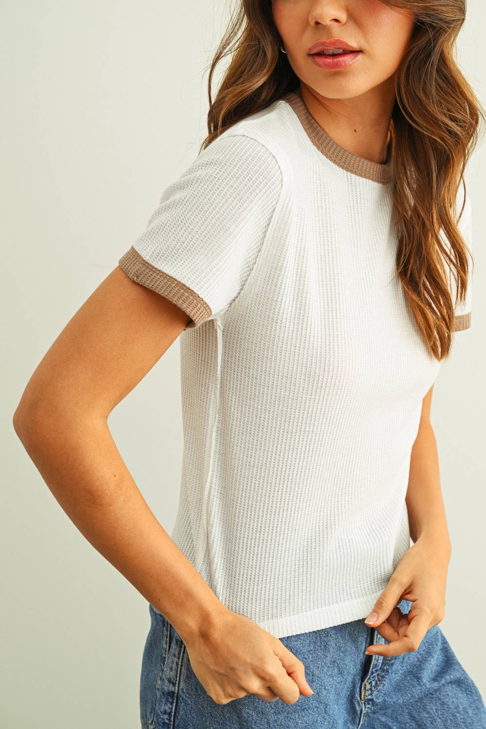 Kellen Waffle Knit Tee