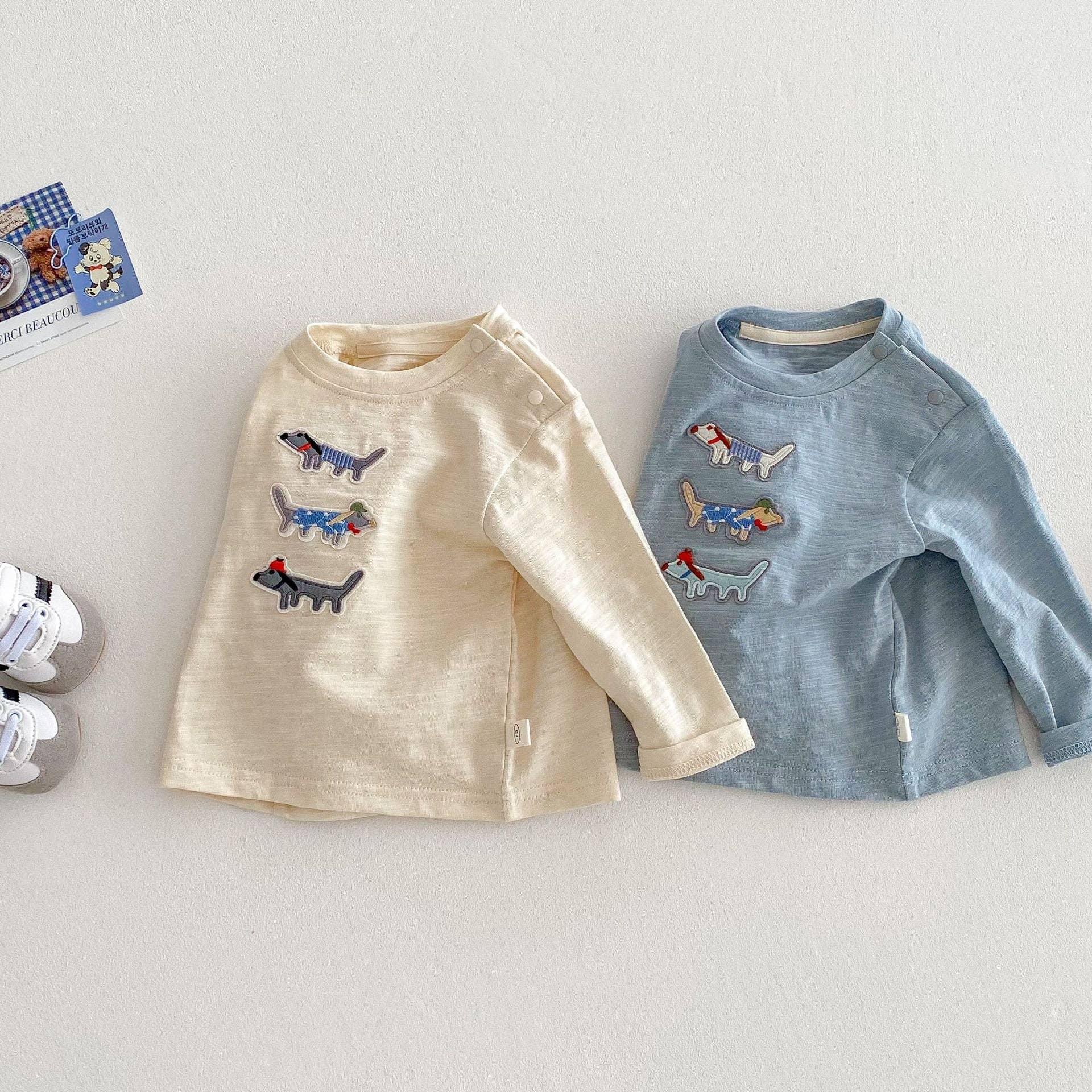 Mini Dutch | Embroidered Woof Woof Shirt