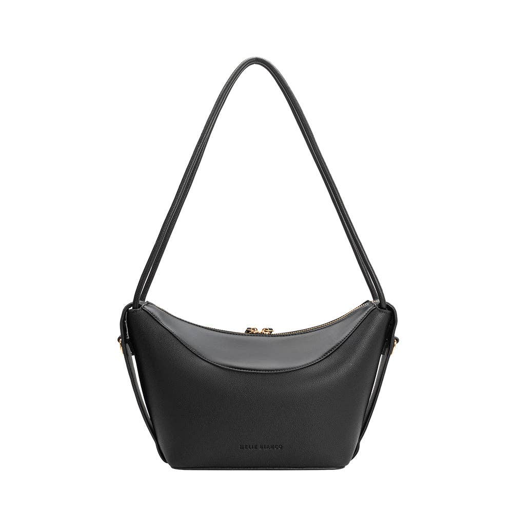 Wesley Black Recycled Vegan Leather Shoulder Bag