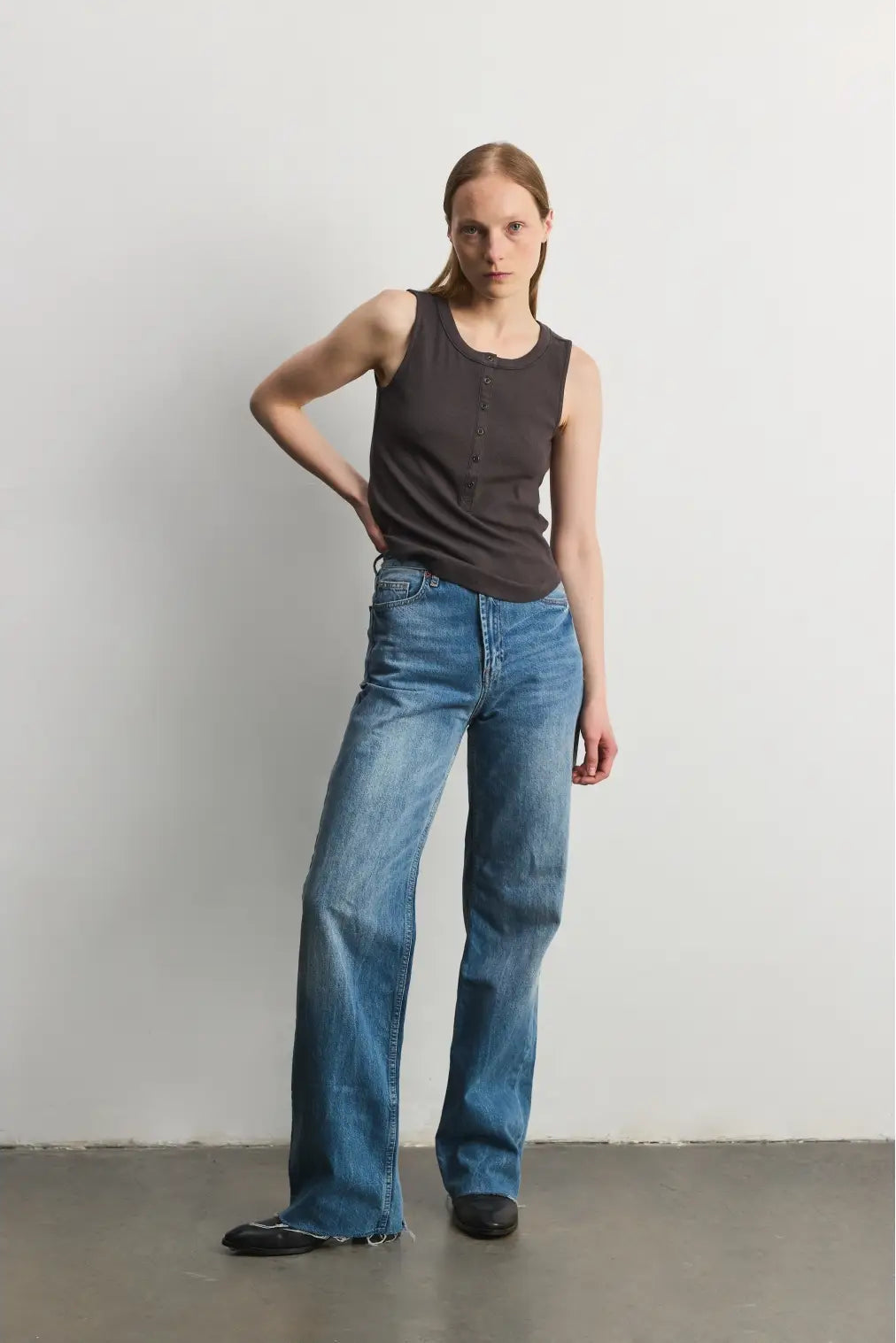 Ramona Tank in Charcoal image 0