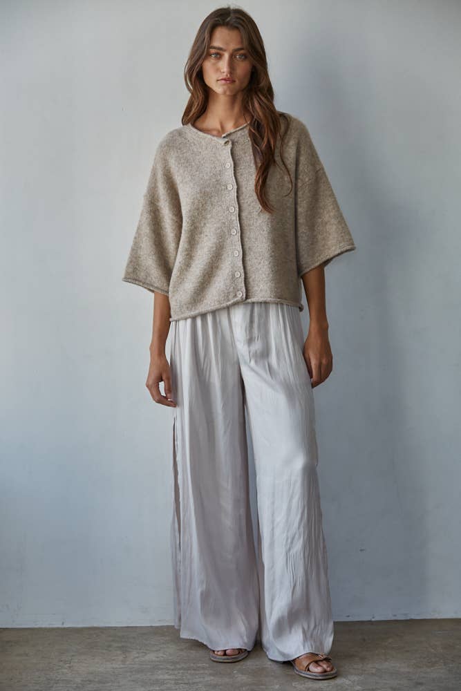 Knit Quarter Sleeve Sweater