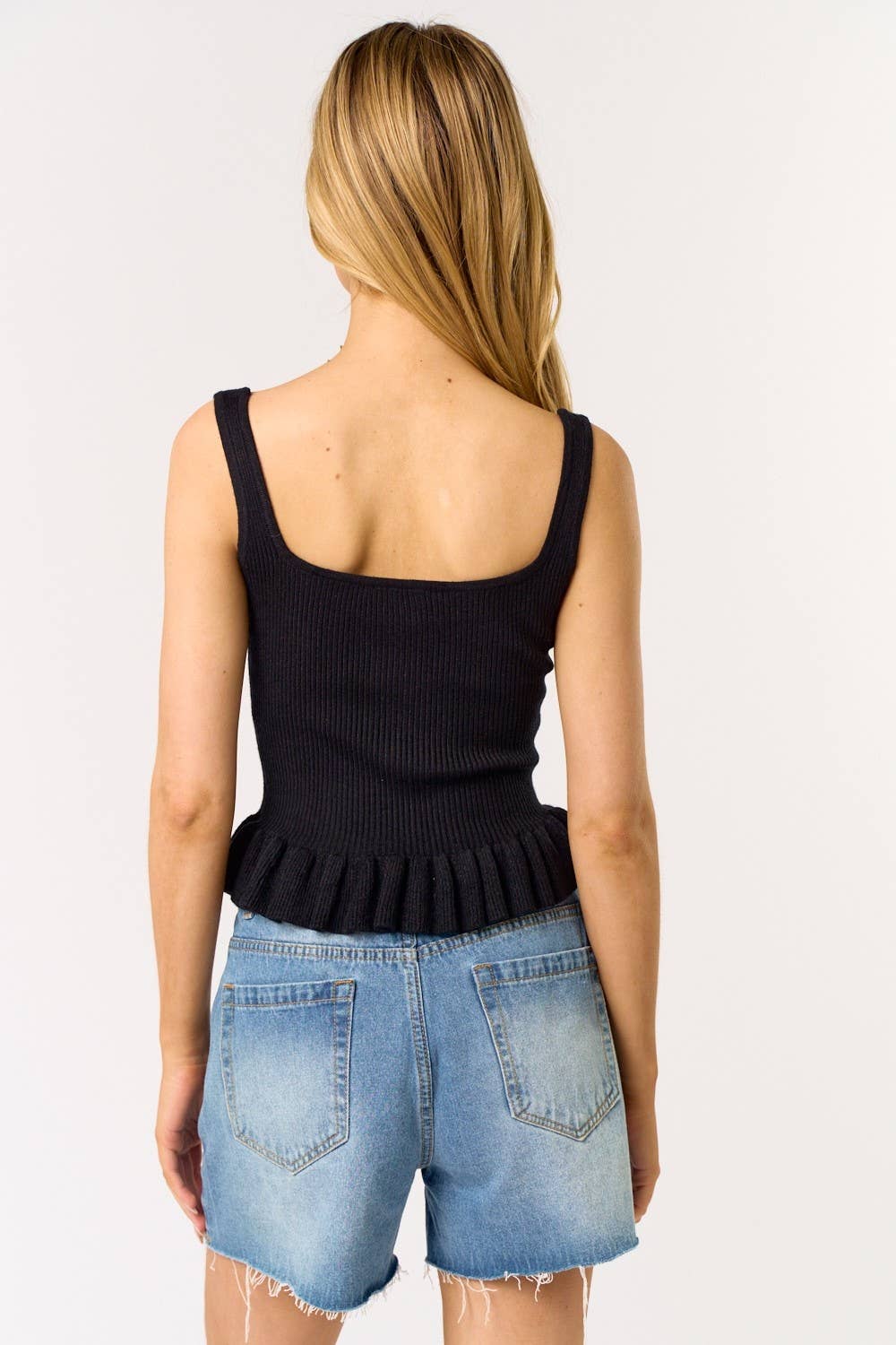 Sweater Ruffle Tank Top