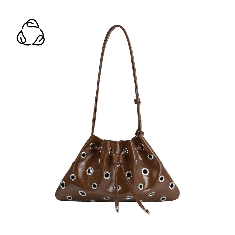 Paloma Chocolate Grommet Crossbody Bag