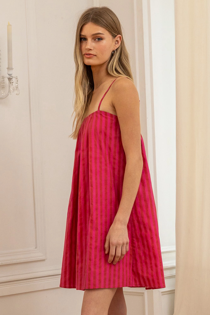 Candy Striped Mini Dress