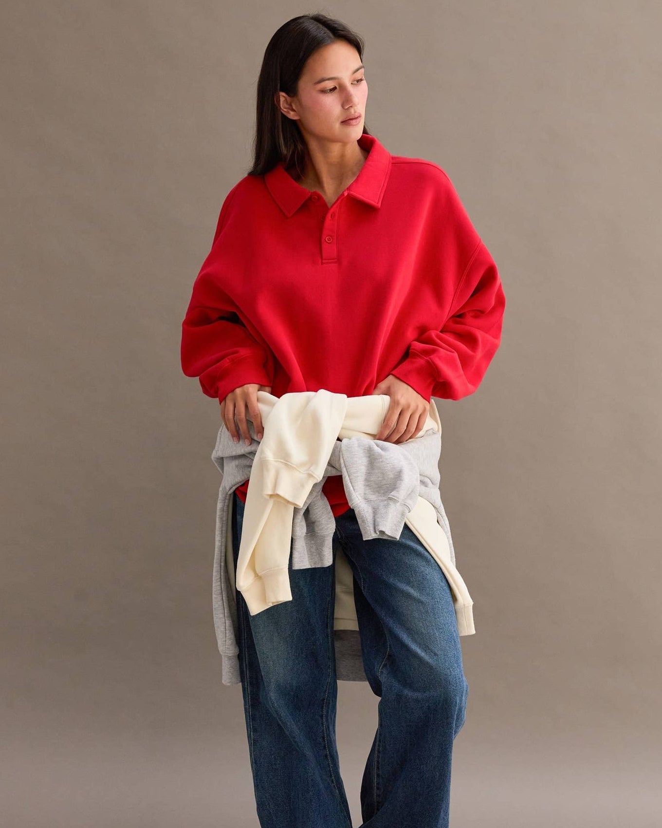 Oversized Collared Pullover