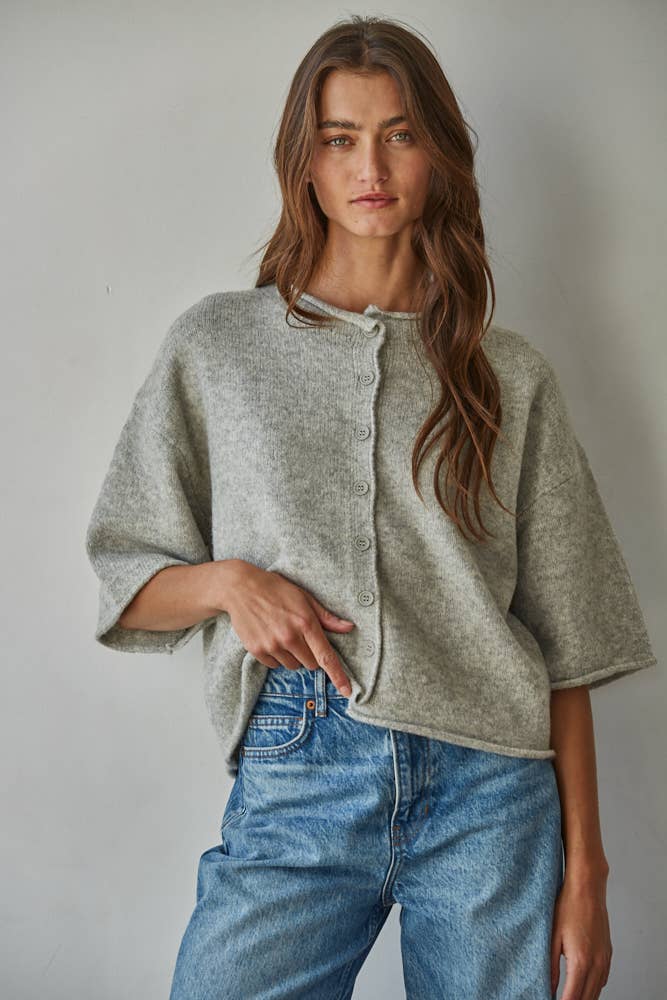 Knit Quarter Sleeve Sweater