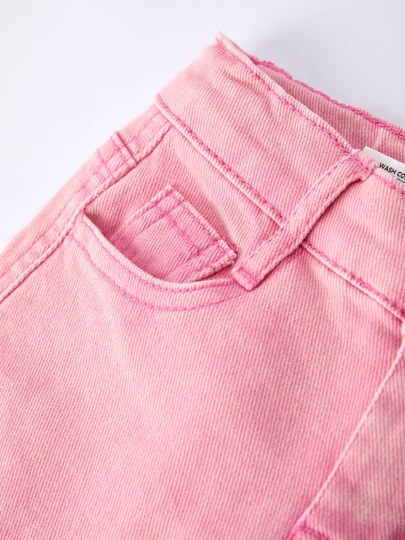 Mini Dutch | Pink Bow Girls Denim Pants