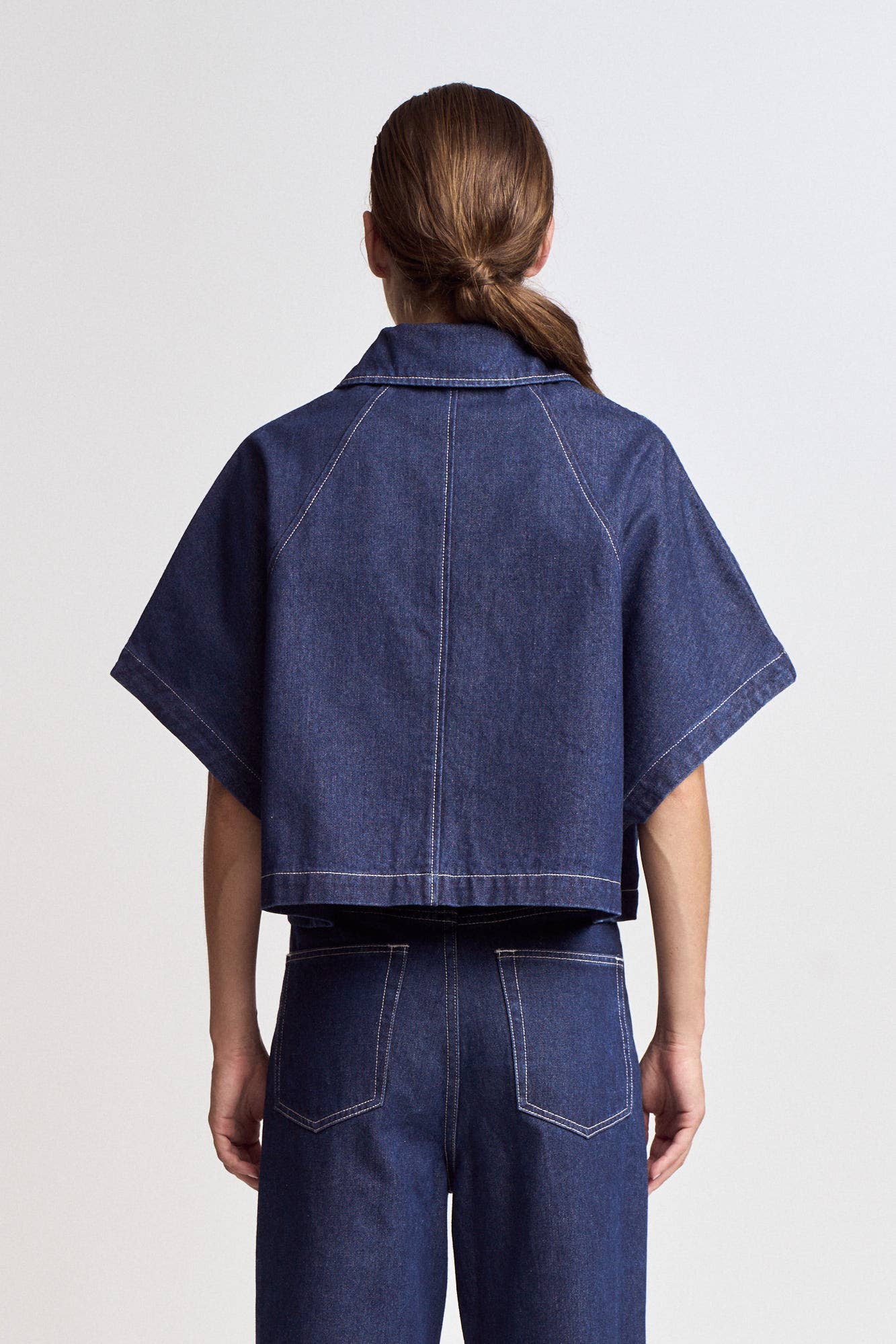 Maria BATWING SLEEVE DENIM SHIRT