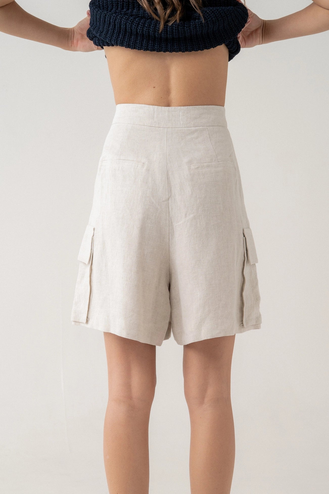 Pia Pleated Utility Shorts