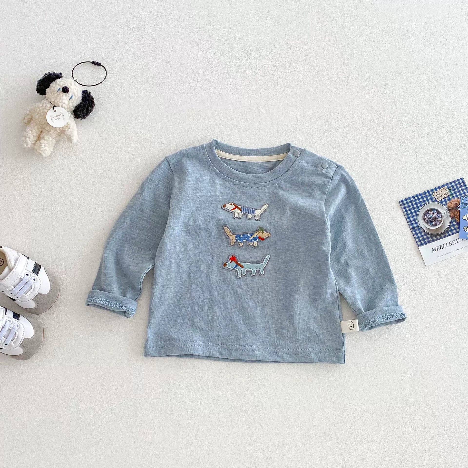 Mini Dutch | Embroidered Woof Woof Shirt