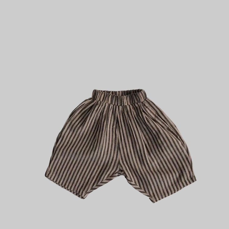 Mini Dutch | Cotton Striped Cropped Pants