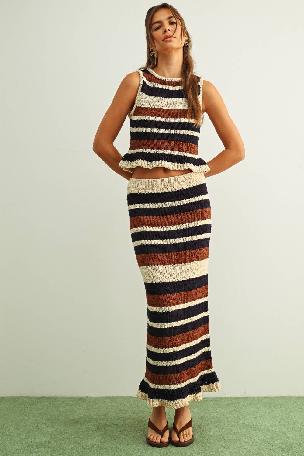 Finn COLOR BLOCKED KNIT SKIRT