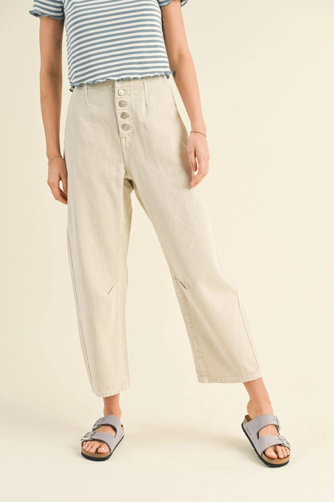 Ria Pants in Ecru image 2