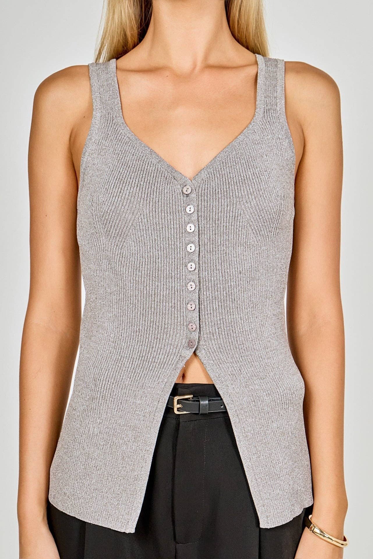 Knit Sleeveless Long Top
