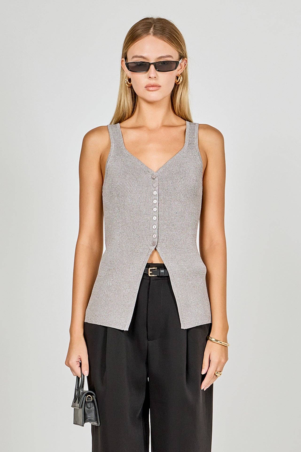 Knit Sleeveless Long Top