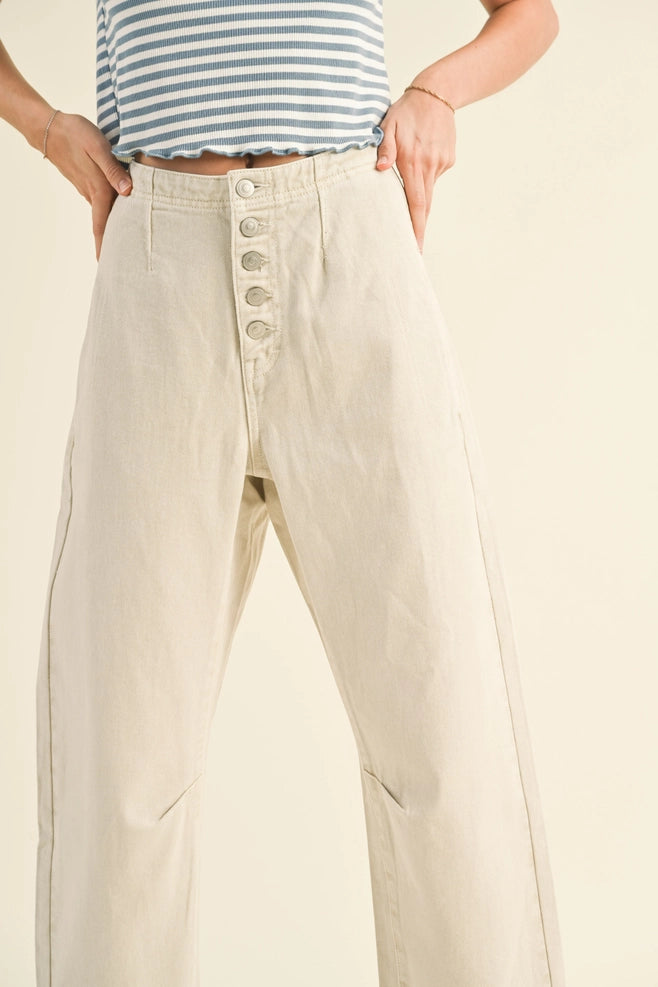 Ria Pants in Ecru image 1