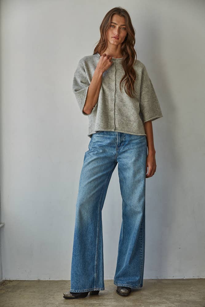 Knit Quarter Sleeve Sweater