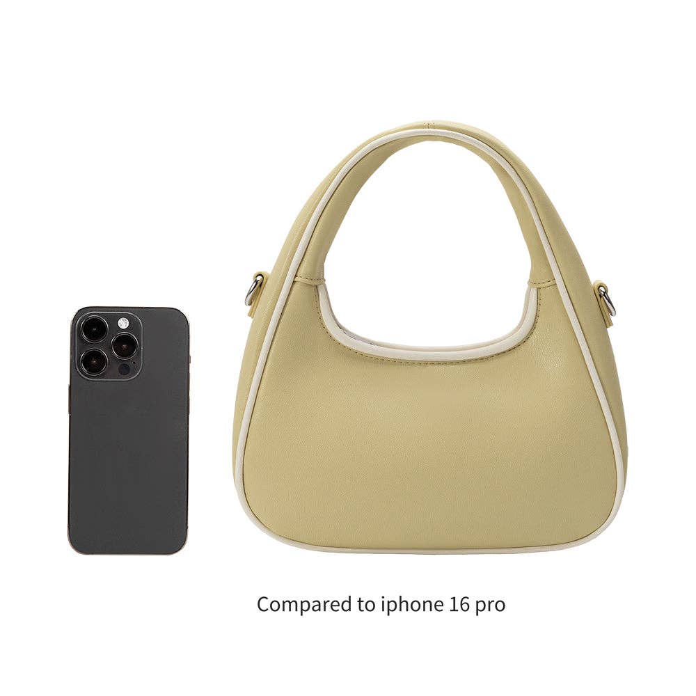 Sarita Structured Crossbody Bag in Butter Yellow