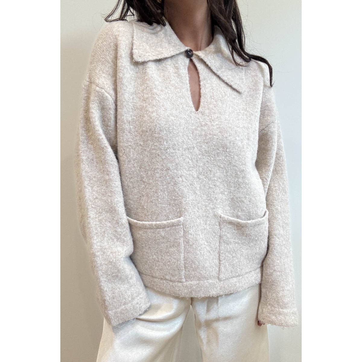 Clem Oversized Collar Sweater