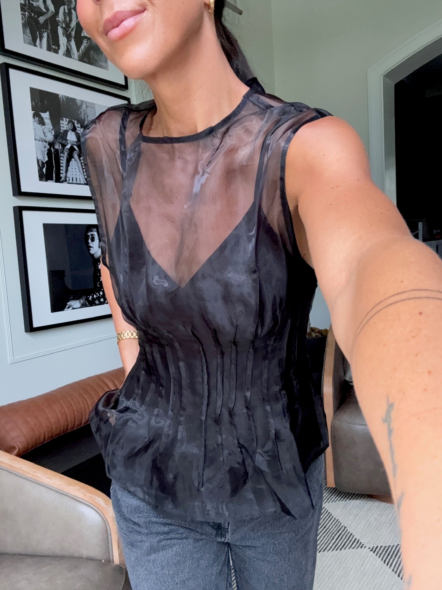 Poppy Mesh Top image 1