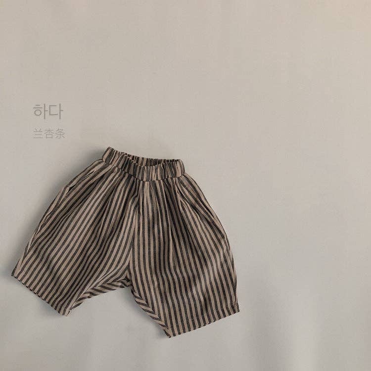 Mini Dutch | Cotton Striped Cropped Pants