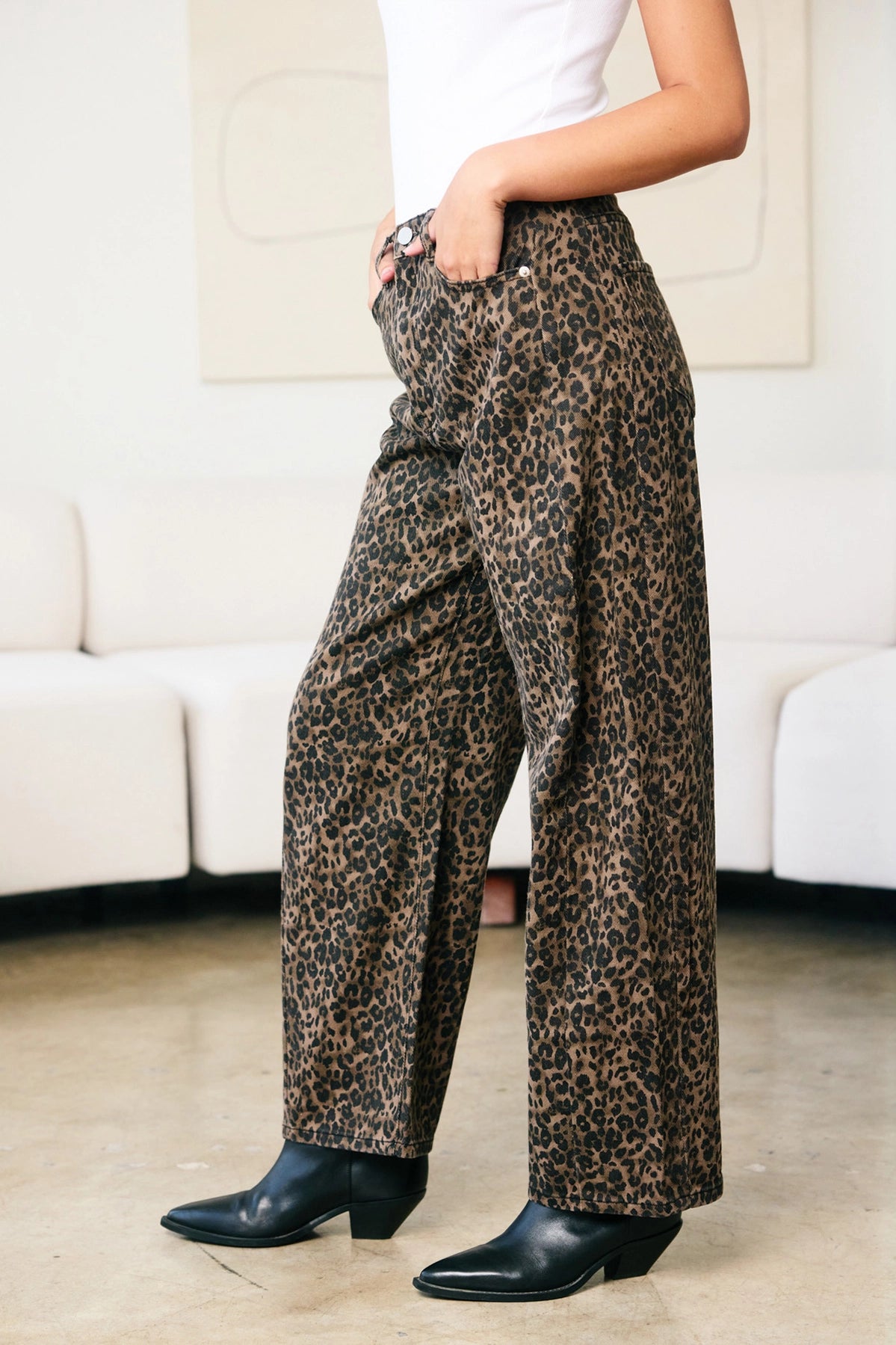 Joey Leopard Denim image 3