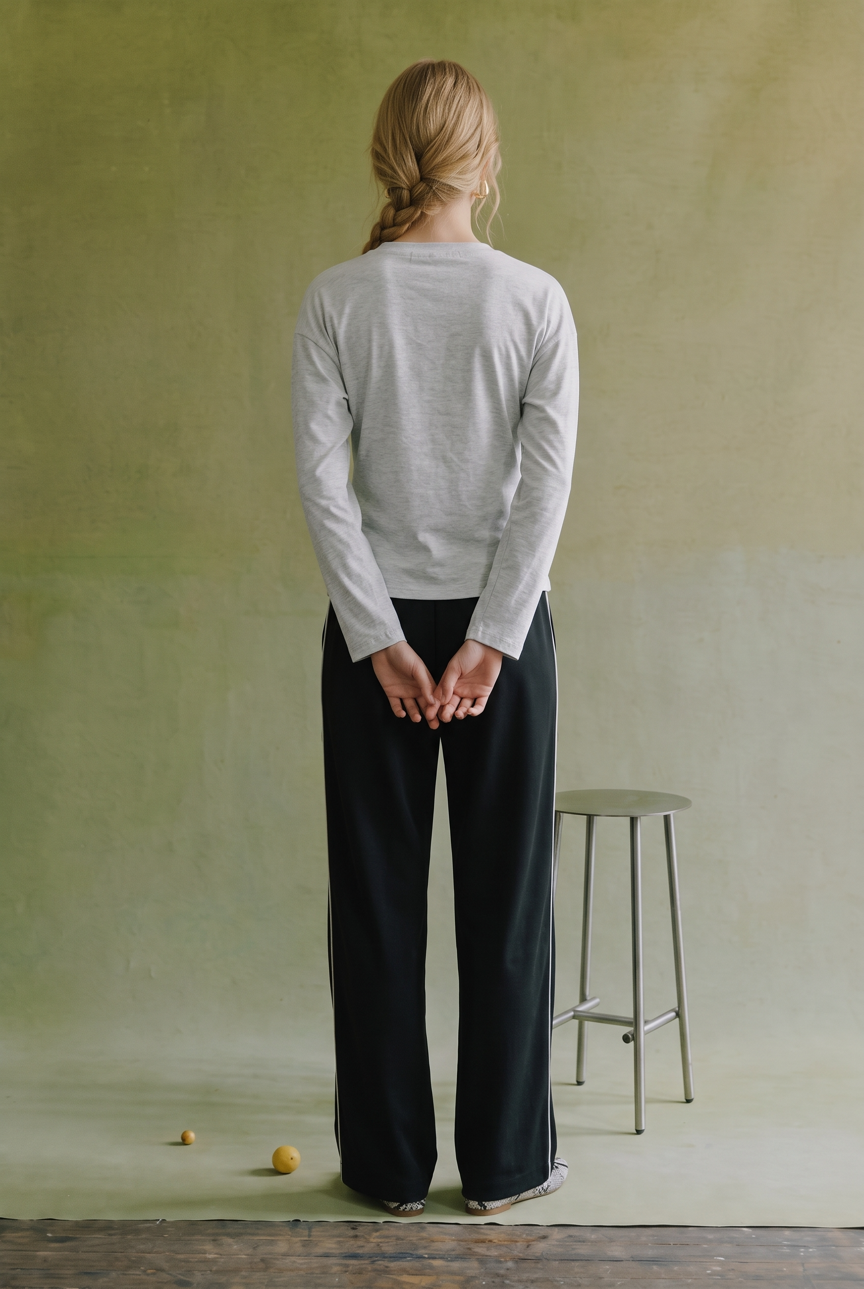 Twist Front Long Sleeve Knit Top
