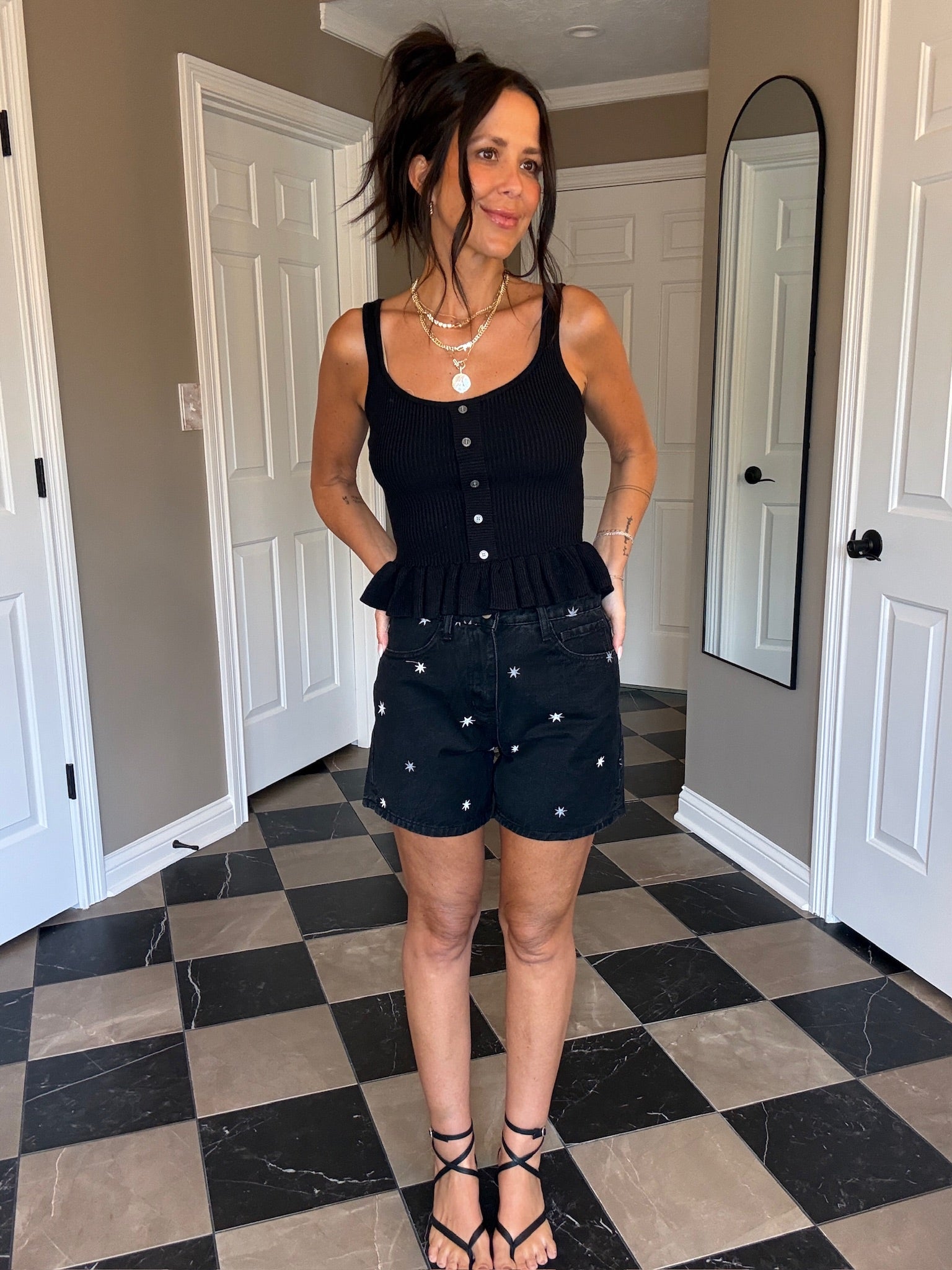 Sweater Ruffle Tank Top