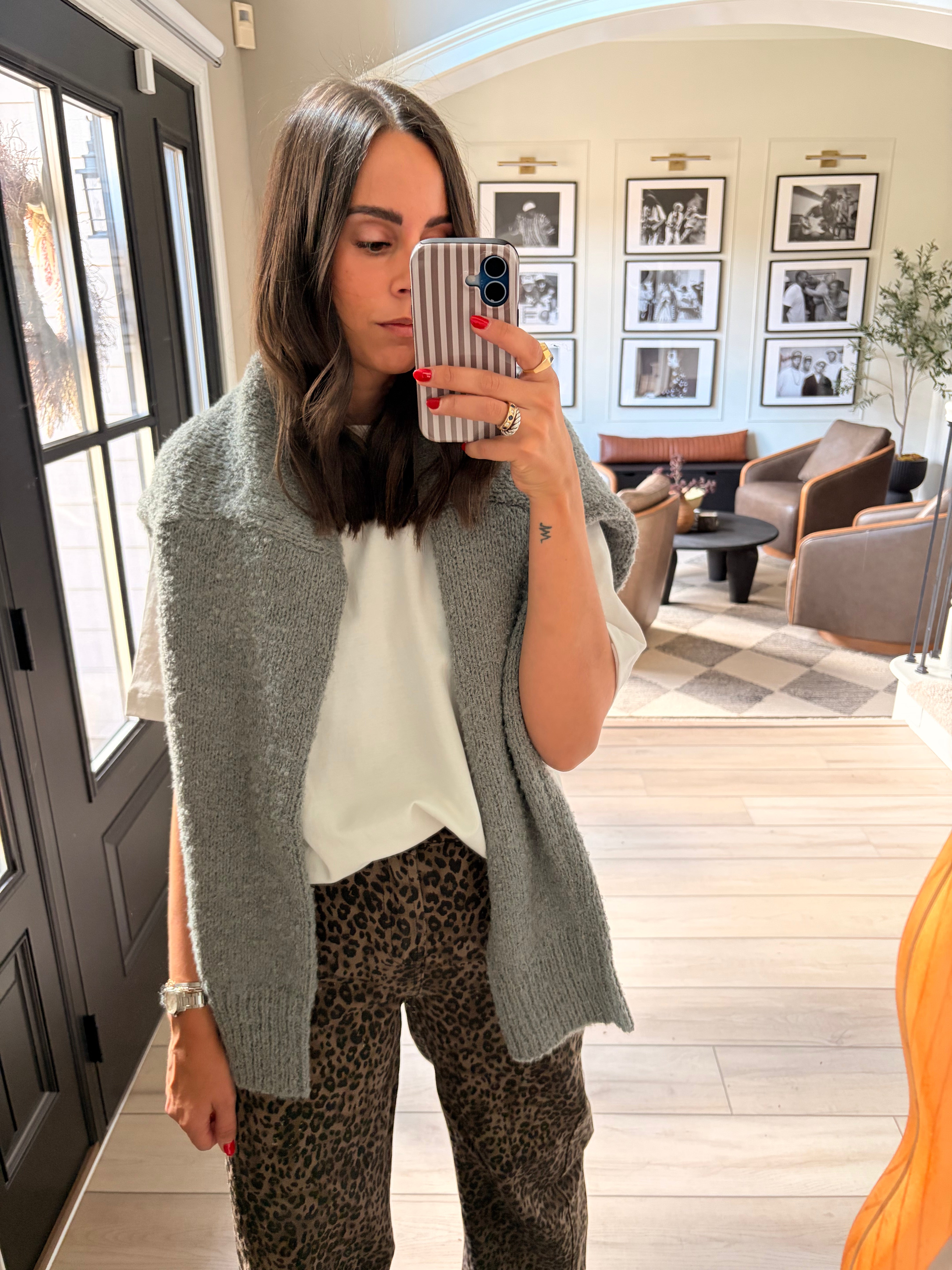 The Glen Sweater | Oversized Boucle Knit V-Neck Sweater