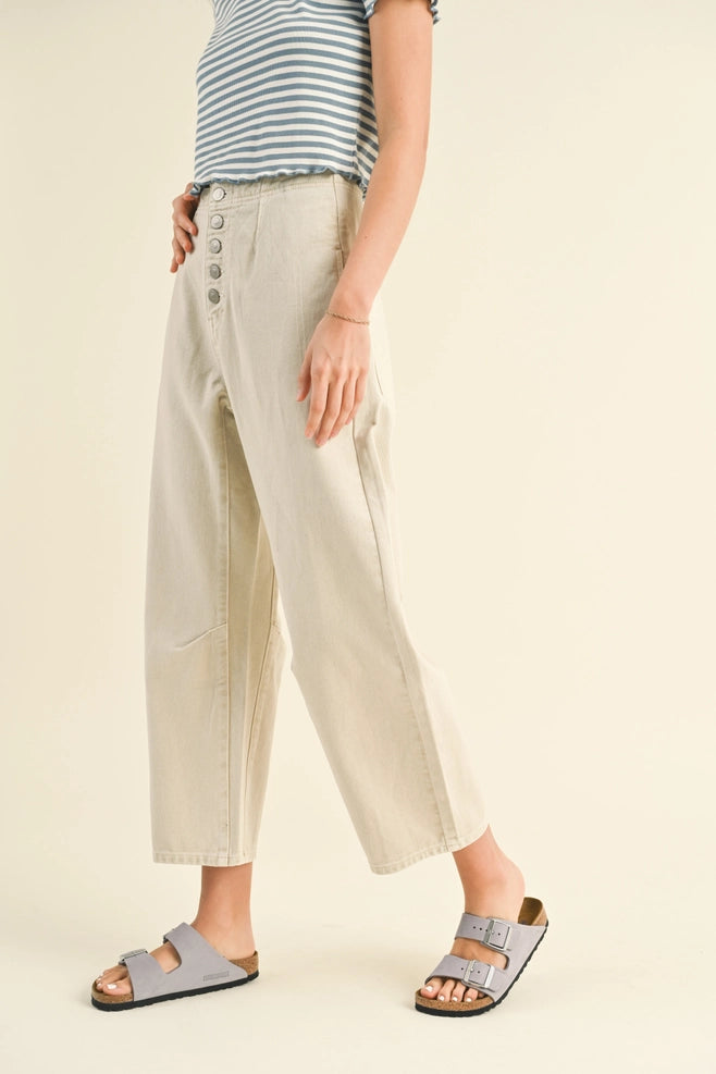 Ria Pants in Ecru image 3