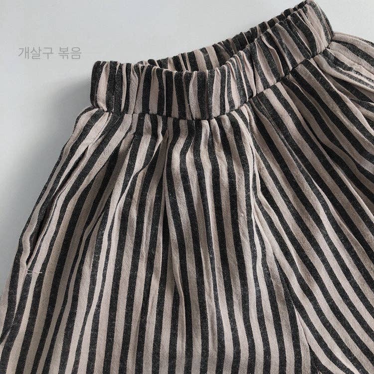 Mini Dutch | Cotton Striped Cropped Pants