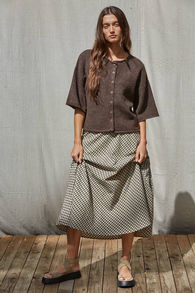 Knit Quarter Sleeve Sweater