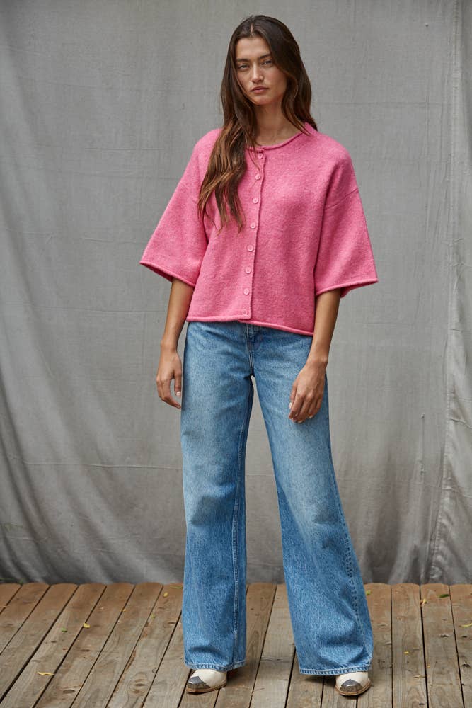Knit Quarter Sleeve Sweater