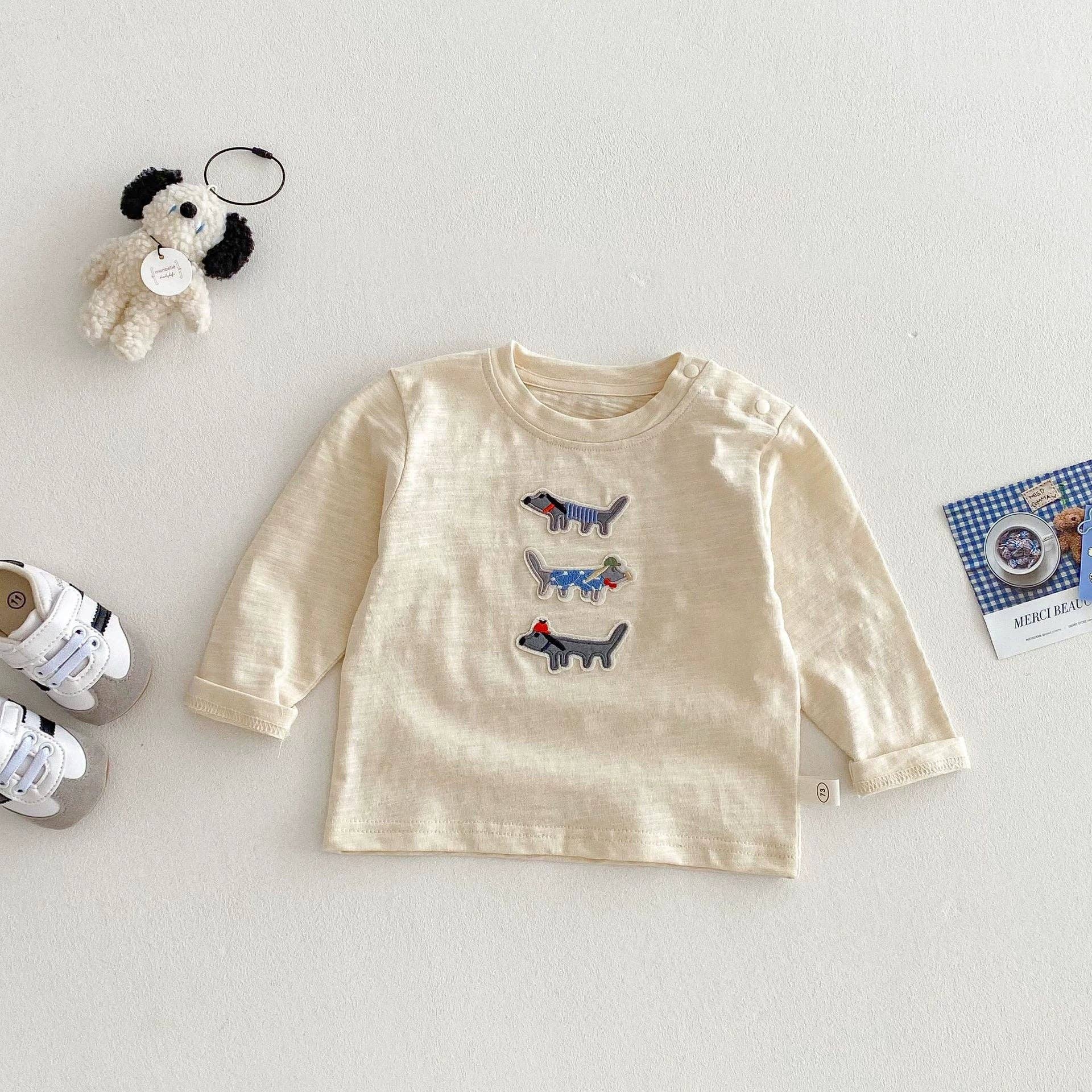 Mini Dutch | Embroidered Woof Woof Shirt