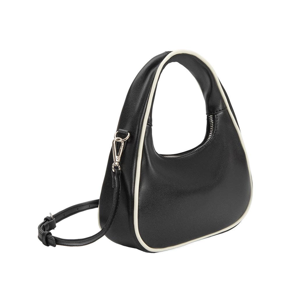 Sarita Structured Crossbody Bag in Black