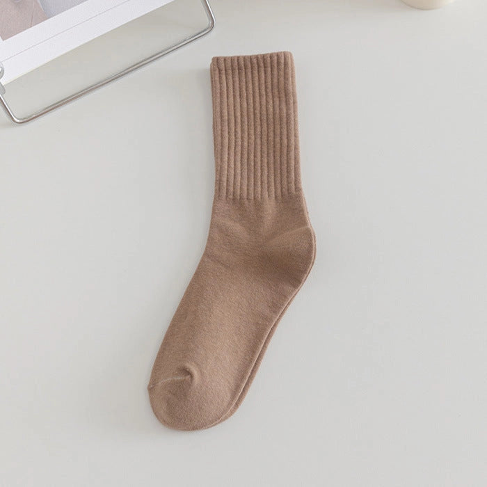 DG Ribbed Socks in Light Coffee image 0